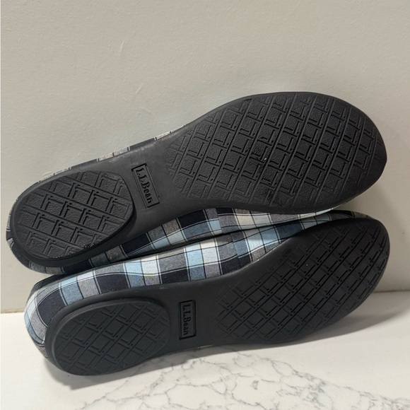 L.L. Bean Blue and Black Plaid Sleek Loafers - Picture 8 of 8
